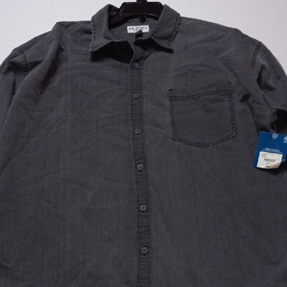 Arizona Jean Company Men's Charcoal Button Down Shirt